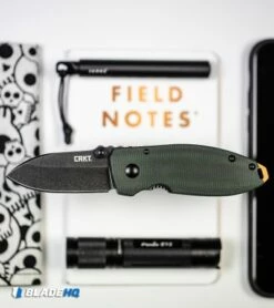 CRKT Burnley Squid Frame Lock Knife Green Micarta (2.25" Smokewash D2) -Kershaw Sales Shop CRKT Burnley Squid Frame Lock Knife Green Micarta Smokewash D2 BHQ 111825 kp noice web