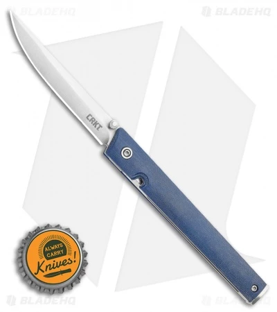 CRKT CEO Liner Lock Knife Blue Linen Micarta (3.1" Satin S35VN) BHQ Exclusive 4 CRKT CEO Liner Lock Knife Blue Linen Micarta (3.1" Satin S35VN) BHQ Exclusive - Image 4