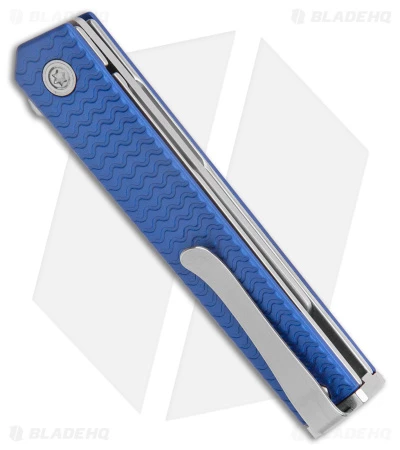 CRKT CEO Microflipper Liner Lock Knife Blue Aluminum (2.21" Satin) 3 CRKT CEO Microflipper Liner Lock Knife Blue Aluminum (2.21" Satin) - Image 3