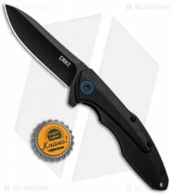CRKT Caligo Liner Lock Flipper Knife Black Al (3.1" D2 Black) BHQ Exclusive -Kershaw Sales Shop CRKT Caligo LL Black Al Black 6215D2 BHQ 95851 jr bottlecap