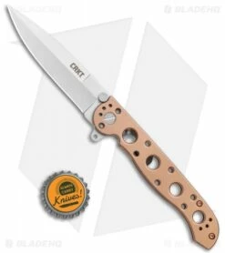 CRKT Carson M16-03BS Frame Lock Knife Bronze Stainless Steel (3.6" Satin) -Kershaw Sales Shop CRKT Carson M16 03BS FL SS Satin BHQ 119388 jr bottlecap