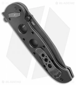 CRKT Carson M16-04DB Tanto Dead Bolt Lock Flipper Knife (3.89" Black SW) -Kershaw Sales Shop CRKT Carson M16 04DB Tanto Dead Lock Black Flipper Black SW BHQ 138943 jr side