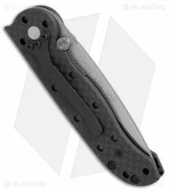 CRKT Carson M16-10F Tanto Flipper Knife Carbon Fiber (3" Satin Serr) -Kershaw Sales Shop CRKT Carson M16 10F tanto cf satin serr BHQ 69073 er side