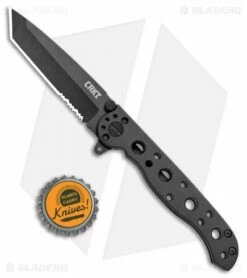CRKT Carson M16-10KS EDC Tanto Frame Lock Knife (3" Black Serr) -Kershaw Sales Shop CRKT Carson M16 10KS EDC Tanto Tactical Zytel Black Serr BHQ 11420 jr bottlecap