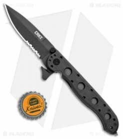 CRKT Carson M16-13ZLEK E.R. Spear Point Flipper Knife Zytel (3.375" Black Serr) -Kershaw Sales Shop CRKT Carson M16 13ZLEK E.R. SP Zytel Black Serr BHQ 9881 jr bottlecap