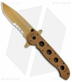 CRKT Carson M16-14DSFG Tanto Flipper Knife Desert Tan G-10 (3.875" Serr)