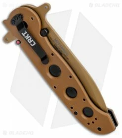 CRKT Carson M21-14DSFG Special Forces Flipper Knife Tan G-10 (3.875" Serr) -Kershaw Sales Shop CRKT Carson M21 14DSFG Special Forces Flipper Tan G 10 Serr BHQ 4983 jr 1 side