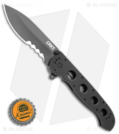 CRKT Carson M21-14G Big Dog Flipper Knife Black G-10 (3.875" Black Serr) 4 CRKT Carson M21-14G Big Dog Flipper Knife Black G-10 (3.875" Black Serr) - Image 4