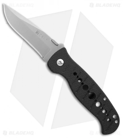 CRKT Crawford Falcon Liner Lock Knife Black Zytel (3.875" Satin) 6232 1 CRKT Crawford Falcon Liner Lock Knife Black Zytel (3.875" Satin) 6232