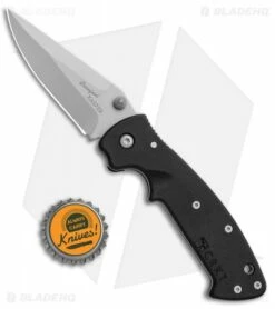 CRKT Crawford Kasper Liner Lock Knife Black Zytel (3.1" Bead Blast) 6772 -Kershaw Sales Shop CRKT Crawford Kasper LL Black Zytel BB 6772 BHQ 87021 jr bottlecap