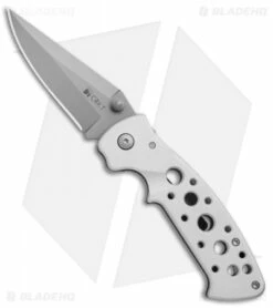 CRKT Crawford Kasper Professional Liner Lock Knife Silver (3" Gray) 7772