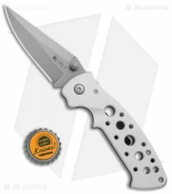 CRKT Crawford Kasper Professional Liner Lock Knife Silver (3" Gray) 7772 -Kershaw Sales Shop CRKT Crawford Kasper Professional LL Silver Gray 7772 BHQ 76580 jr bottlecap