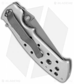 CRKT Crawford Kasper Professional Liner Lock Knife Silver (3" Gray) 7772 -Kershaw Sales Shop CRKT Crawford Kasper Professional LL Silver Gray 7772 BHQ 76580 jr side
