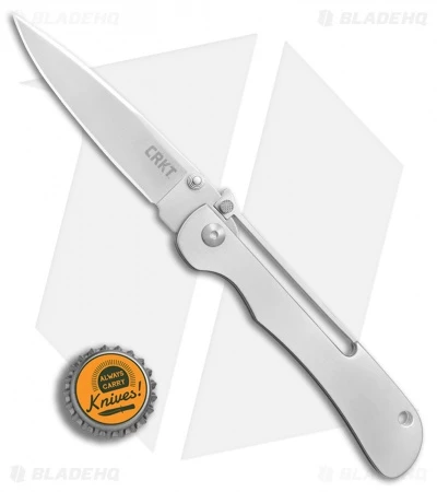 CRKT Crawford Offbeat Lockback Knife Stainless Steel (3.52" Satin) 7730 4 CRKT Crawford Offbeat Lockback Knife Stainless Steel (3.52" Satin) 7730 - Image 4
