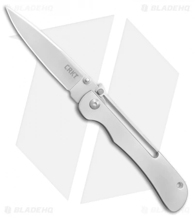 CRKT Crawford Offbeat Lockback Knife Stainless Steel (3.52" Satin) 7730 1 CRKT Crawford Offbeat Lockback Knife Stainless Steel (3.52" Satin) 7730