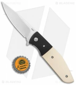 CRKT Curfew Spring Assisted Knife White Fiber/Black Aluminum (3.1" Satin) -Kershaw Sales Shop CRKT Curfew REsin Handle LL DP Satin BHQ 138959 jr bottlecap