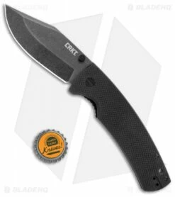 CRKT Ryan Johnson The Gulf Lock Knife Black G10 (4" Black Stonewash) -Kershaw Sales Shop CRKT Gulf LL Black G 10 BSW 2795 BHQ 103930 jr bottlecap