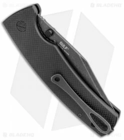CRKT Ryan Johnson The Gulf Lock Knife Black G10 (4" Black Stonewash) -Kershaw Sales Shop CRKT Gulf LL Black G 10 BSW 2795 BHQ 103930 jr side 2