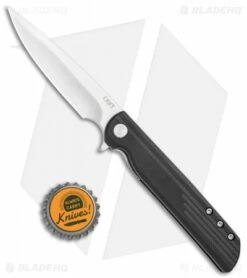 CRKT LCK + Spring Assisted Liner Lock Knife Black GRN (3.3" Satin) 3801 -Kershaw Sales Shop CRKT LCK SA LL Black GRN Satin BHQ 76853 jr bottlecap