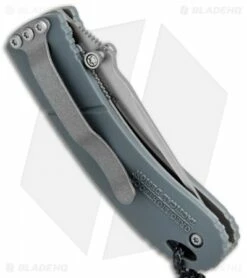 CRKT Lightfoot Urban Shark Liner Lock Knife Gray (2.5" Satin Serr) -Kershaw Sales Shop CRKT Lightfoot Urban Shark LL Gray Satin Serr LUS 11 BHQ 75703 jr side