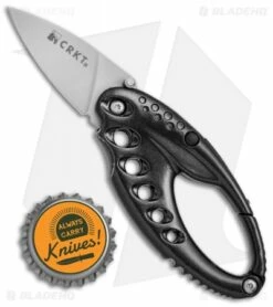 CRKT Lumabiner Liner Lock Knife W/ L.E.D Light (1.6" Bead Blast) -Kershaw Sales Shop CRKT Lumabiner LED Light BB 9080 BHQ 68535 jr bottlecap