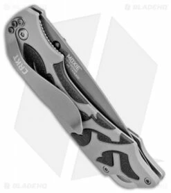 CRKT Lerch Moxie Knife Gray/Black Spring Assisted (3.29" Grey Plain) 1102 -Kershaw Sales Shop CRKT Merch Moxie Gray Black SA Grey Plain 1102 BHQ 18527 jr side