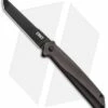 CRKT Onion Helical Liner Lock Knife Black Aluminum (3.52" Black D2) K500GKP