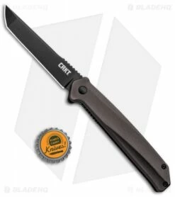 CRKT Onion Helical Liner Lock Knife Black Aluminum (3.52" Black D2) K500GKP -Kershaw Sales Shop CRKT Onion Helical LL Tanto Aluminum Black K500GKP BHQ 92301 jr bottlecap