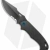CRKT PSD Liner Lock Spring Assisted Knife Black G-10 / CF (3.6" Black Serr)