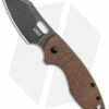 CRKT Pilar Frame Lock Knife Brown Linen Micarta BHQ Exclusive (2.4" Smokewash)