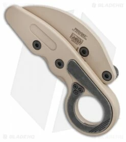 CRKT Provoke Kinematic Morphing Karambit Folding Knife (2.4" Desert Sand) -Kershaw Sales Shop CRKT Provoke Kinematic Morphing Karambit Folding Knife 2.4in Desert Sand 4040DS BHQ 113912 LS Spine2