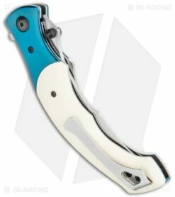 CRKT Ritual Spring Assisted Knife Ivory Micarta (4.5" Satin) 7471 -Kershaw Sales Shop CRKT Ritual SA Ivory Micarta Satin 7471 BHQ 119367 jr side