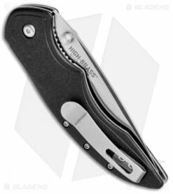 CRKT Ruger Knives High-Brass Spring Assisted Knife Black (3.19" Satin) R2601 -Kershaw Sales Shop CRKT Ruger High Brass SA Black Satin R2601 BHQ 76850 jr side
