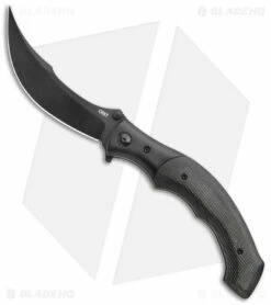 CRKT Ritual Spring Assisted Knife Black Micarta (4.37" Black 14C28N) 7471K