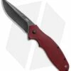 CRKT Shenanigan Spring Assisted Knife Maroon GRN (3.4" Black SW) K800RKP