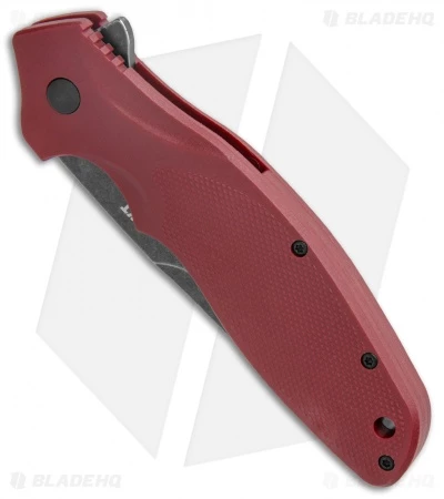 CRKT Shenanigan Spring Assisted Knife Maroon GRN (3.4" Black SW) K800RKP 2 CRKT Shenanigan Spring Assisted Knife Maroon GRN (3.4" Black SW) K800RKP - Image 2