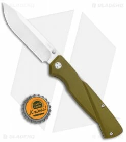 CRKT Steigerwalt Kova Front Lock Knife OD Green GFN (3.5" Satin) 6434 -Kershaw Sales Shop CRKT Steigerwalt Kova Front Lock OD Green GRN Satin 6434 BHQ 126215 jr bottlecap