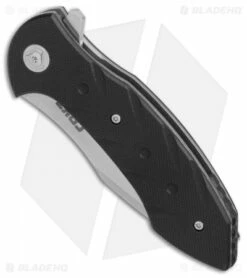 CRKT Ochs Terrestrial Liner Lock Knife Black G-10 (3.3" Satin) 5370 -Kershaw Sales Shop CRKT Terrestrial Black G10 satin BHQ 76680 er spine