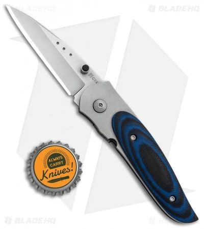 CRKT Viele Mini Wasp Liner Lock Knife Black/Blue G-10 (2.5" Bead Blast) 8001 4 CRKT Viele Mini Wasp Liner Lock Knife Black/Blue G-10 (2.5" Bead Blast) 8001 - Image 4