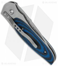 CRKT Viele Wasp Liner Lock Knife Black/Blue G-10 (2.8" Bead Blast) 8002 -Kershaw Sales Shop CRKT Viele Wasp LL Black Blue G 10 BB 8002 BHQ 87016 jr side