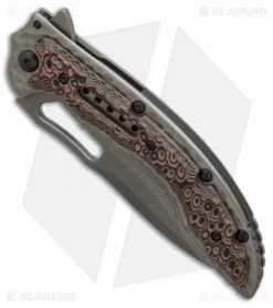 CRKT Ikoma Fossil Frame Lock Knife (3.96" Gray Serr) 5471K -Kershaw Sales Shop CRKT ikoma fossil gray serr 5471K BHQ 21379 er spine