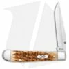 Case Kickstart TrapperLock Assisted Knife Amber Bone Peach Seed Jig (6154AC CV)