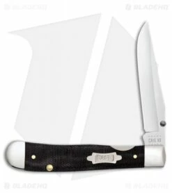 Case Kickstart TrapperLock A/O Knife Double Black Canvas Laminate (10154AC SS)