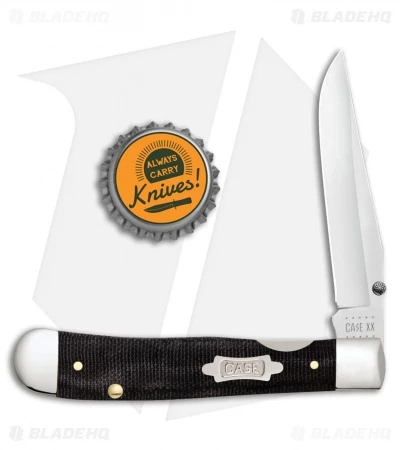 Case Kickstart TrapperLock A/O Knife Double Black Canvas Laminate (10154AC SS) 2 Case Kickstart TrapperLock A/O Knife Double Black Canvas Laminate (10154AC SS) - Image 2