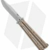 DogBite Knives DB3.1 Balisong Butterfly Knife Bronze/Gold Ti (4" Stonewash)