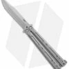 DogBite Knives DB3.1 Balisong Butterfly Knife Gray Ti (4" Stonewash)