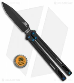EOS Serpent Balisong Butterfly Knife Black Ti (4.1" Black DLC) -Kershaw Sales Shop EOS Serpent Balisong Butterfly Black Ti Black DLC BHQ 91916 jr bottlecap