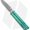 EOS Serpent Balisong Butterfly Knife Antique Green Ti (4.1" Stonewash)