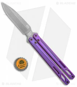 EOS Serpent Balisong Butterfly Knife Purple Ti (4.1" Stonewash) 7 EOS Serpent Balisong Butterfly Knife Purple Ti (4.1" Stonewash) -Kershaw Sales Shop EOS Serpent Balisong Ti Purple BHQ 91918 jr bottlecap
