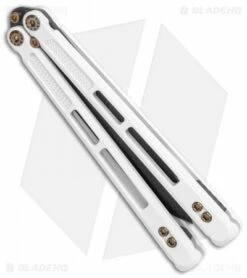 EOS Trident Balisong Butterfly Knife Stormtrooper White Ti (4.5" Black DLC) -Kershaw Sales Shop EOS Trident Balisong Butterfly Stormtrooper Ti DLC BHQ 120797 jr side